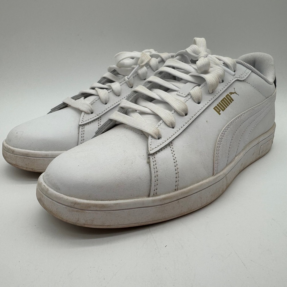 Puma‎ Ace Court White Leather Sneakers Men's Size 11 Casual Lace Up Shoes